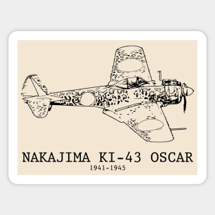 Nakajima Ki-43 Oscar WWII Japanese Fighter Sticker